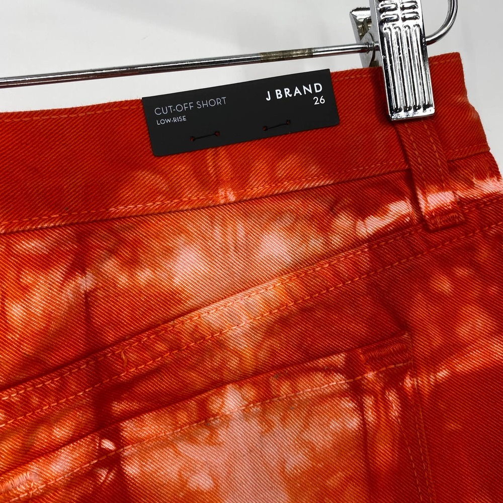 J Brand Cherry Tomato Tie Dye Denim Shorts - Picture 9 of 10
